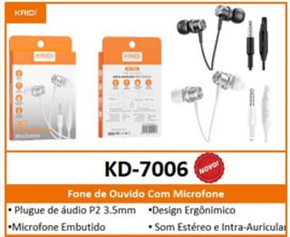 FONE KAIDI COM MICROFONE