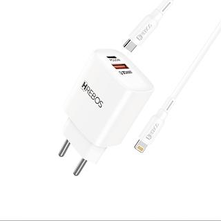 CARREGADOR NEO CHARGE + CABO LIGTHNING/TC 20W