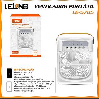 LELONG - MINI VENTILADOR/AR CONDICIONADO PORTATIL - LE-5705 | LE-757