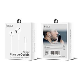 HREBOS - FONE TC COM FIO SEM BORRACHA