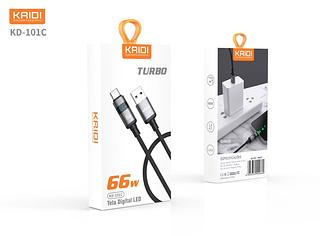 KAIDI - CABO CARREGADOR COM TELA DIGITAL USB / TC 66W - KD-101C
