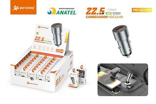 PEINING - FONTE/CARREGADOR VEICULAR USB-A 22.5W