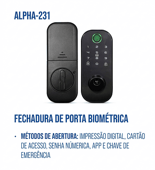 FECHADURA DE PORTA BIOMÉTRICA
