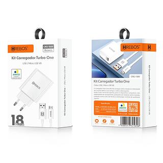 HREBOS - CARREGADOR 18W TURBO TC - HS-156C