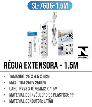 FILTRO DE LINHA 1.5M 6 ENTRADAS - SL-7606