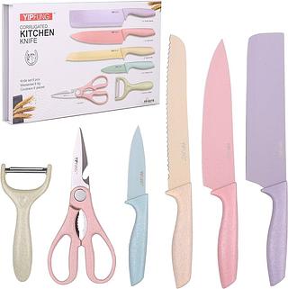 JOGO KIT FACAS KITCHEN KNIFE COZINHA 6 UNIDADES - ER-0278