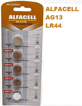ALFACELL - BATERIA ALCALINA BOTAO - AG13-LR44