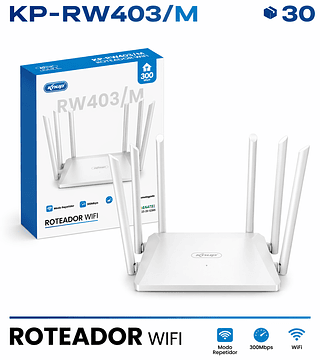 ROTEADO RETEPIDOR WI-FI KNUP 300Mbps
