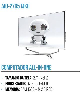 COMPUTADOR ALL-IN-ONE AITEK TELA 27” 75HZ INTEL I5 6400T RAM 16GB SSD M.2 512GB